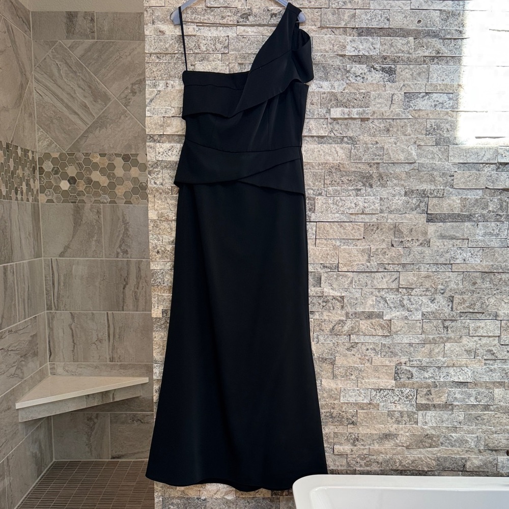 BCBGMaxAzria Black One-Shoulder Dress